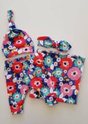 Swaddle Blanket & Newborn Hat Set. Leggings. Headband. Baby Girl Clothes. Shower Gift. Photo Prop - thumbnail 1