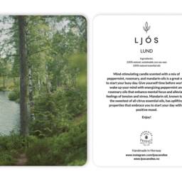 Lund - Natural & Sustainable Soy Wax Candle Scented With Essential Oils Handmade Love in Norway H??ykvalitet H??ndlaget Norsk Duftlys - thumbnail 3