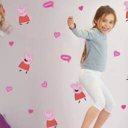 Pink Peppa Pig Wall Sticker Pack, Sticker, Decal, & Hearts Stickers - thumbnail 2