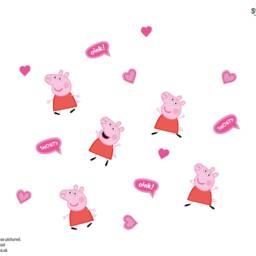 Pink Peppa Pig Wall Sticker Pack, Sticker, Decal, & Hearts Stickers - thumbnail 3