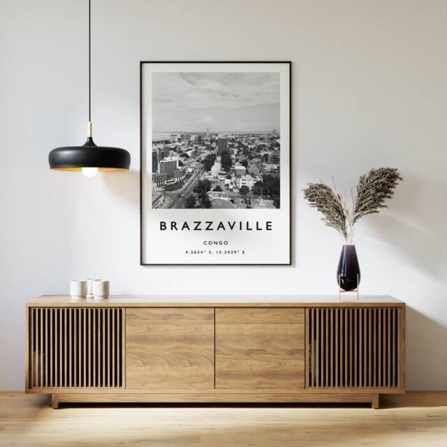 Brazzaville Travel Print Congo African Wall Art - image 1