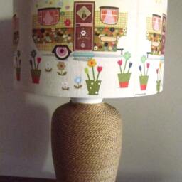 Festival Lampshade Decoupage Retro Caravan Summer Colours Fatta Da Mamma - thumbnail 3