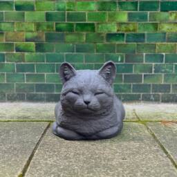 Concrete Sleeping Cat Figurine Stone Pet Memorial Sculpture Handmade Kitten Garden Decor Outdoor Statue Cement Kitty Yard Ornament - thumbnail 3