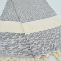 "Diamond Hand Towel, Light Gray, Black, Gray Towel, Face Towel, Kitchen Towel, Hand Towel, Tea Towel, 18""x40" - thumbnail 4