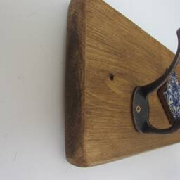 Mexican Style 4 Hook Coat Hooks/Robe Iron & Hand Painted Terracotta Tiles - Designs Vary - thumbnail 4