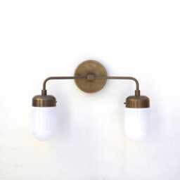 Bathroom Vanity Light, Wall Sconce Light With Brass Shade, Minimal Ul Listed. Clm, No.0304 - thumbnail 1