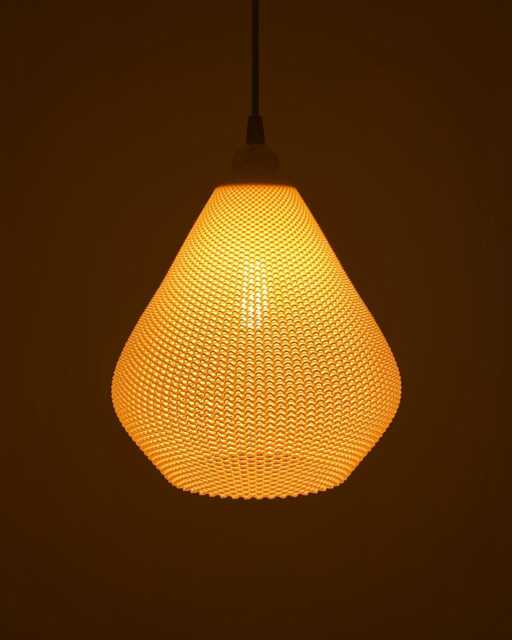Aero Pendant Lamp, Modern Ripple Mesh Contemporary 3D Printed Lighting - image 1