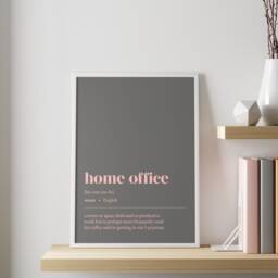 Funny Office Decor - Home - Customisable Illustration Print Minimalist Home Wall Work From Art - thumbnail 1