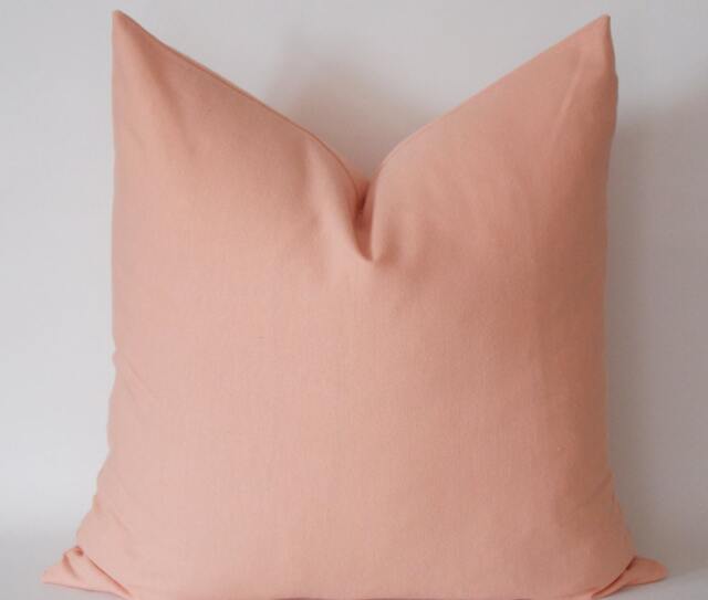 Salmon Cotton Pillow Cover Decorative Throw Cushion - image 1