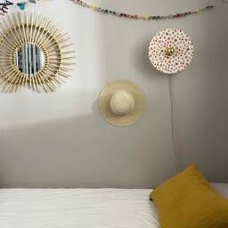 Wall Light Apples in Cotton Gauze D.30 cm - Fixed Version On Request French Manufacture - thumbnail 2