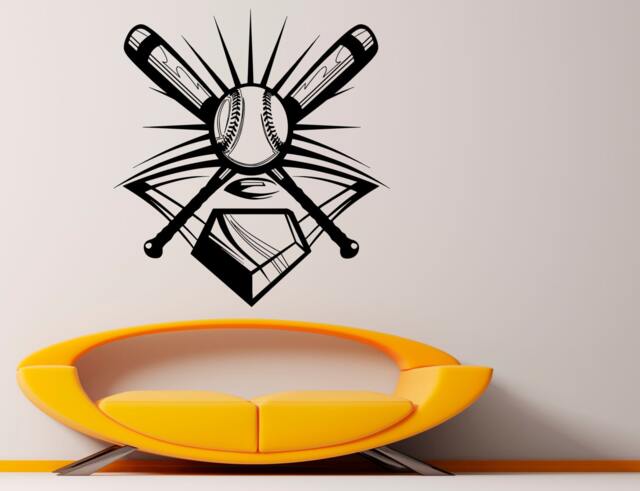 Baseball Wall Vinyl Decal Sports Stickers Art Design Murals Interior Home Decor - 1Bsb2 - image 1