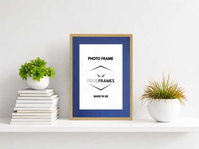 Handmade Thin Oak Picture Frame With Mounts A1-A5 Poster Photo Certificate Frames Wall Hanging Christmas Gift Free & Fast Delivery - image 1