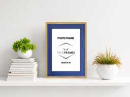 Handmade Thin Oak Picture Frame With Mounts A1-A5 Poster Photo Certificate Frames Wall Hanging Christmas Gift Free & Fast Delivery