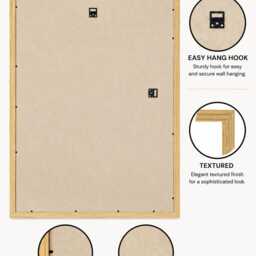Handmade Thin Oak Picture Frame With Mounts A1-A5 Poster Photo Certificate Frames Wall Hanging Christmas Gift Free & Fast Delivery - thumbnail 2