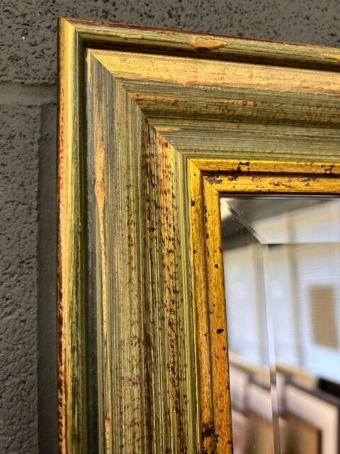 Handmade Wall Mirror Handcrafted Mirror Michelangelo Green Gold Contemporary Design - image 1