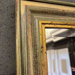 Handmade Wall Mirror Handcrafted Mirror Michelangelo Green Gold Contemporary Design - thumbnail 3