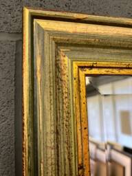 Handmade Wall Mirror Handcrafted Mirror Michelangelo Green Gold Contemporary Design