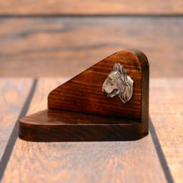 Bull Terrier - Wooden Candlestick With Dog, Souvenir, Decoration, Limited Edition, Collection - thumbnail 2