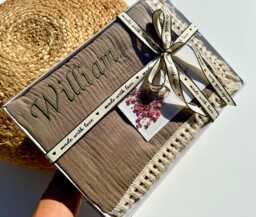 Personalized 100% Cotton Muslin New Baby Gift Set, Boy Gift, Girl Gift, Newborn Gift Box, Blanket, Shower - thumbnail 1