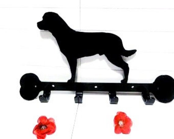 Rottweiler Coat Hook, Metal Dog Lead Hanger, Strong Silhouette Design - image 1