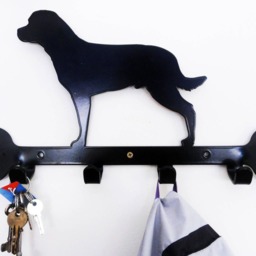 Rottweiler Coat Hook, Metal Dog Lead Hanger, Strong Silhouette Design - thumbnail 2