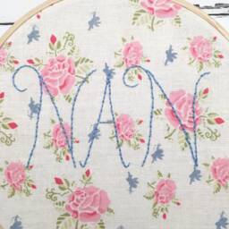 Nan Embroidery Hoop Wall Art, Mother's Day Gift, Embroidered Decoration - thumbnail 3