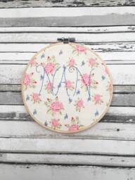 Nan Embroidery Hoop Wall Art, Mother's Day Gift, Embroidered Decoration - thumbnail 1