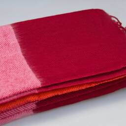 Handmade Yak Wool Blanket Striped Himalayan Shawl Meditation Wrap - thumbnail 2