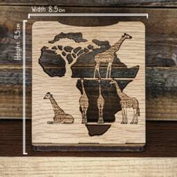 Small Animals in Africa Wooden Tealight Candle Holders - thumbnail 3