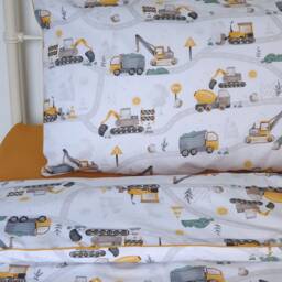 Diggers Single Bed Bedding Set Boys , Trucks Bedding, Kids Room Decor Pure Cotton Bedroom - thumbnail 3
