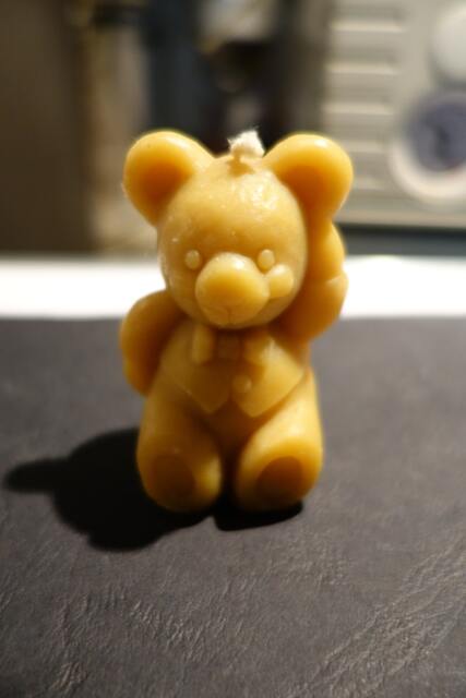 "Natural Bee Wax Candle ""Sitting Bear" - image 1