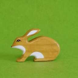 Wooden Hare Family Toy Set Handmade Beechwood Waldorf Toys - thumbnail 4