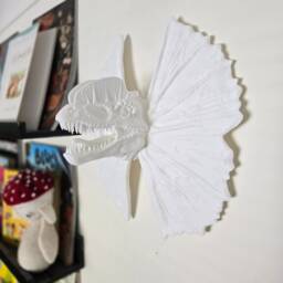 Dilophosaurus Head Wall Art - Dinosaur Mount 3D Printed - thumbnail 3