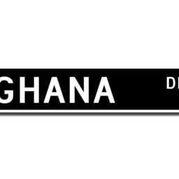 Ghana Sign, Wall Decor, Gift, Souvenir Souvenir, Keepsake, Custom Street Quality Metal Sign - thumbnail 2