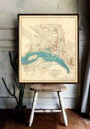 Old Map Of Richmond - Historical Reproduction On Paper Or Canvas - thumbnail 1