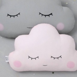 Cloud Nursery Decor, Kids Pillow Set, Throw Cushions For Baby Girl Newborn Gift Boy Room Crib Cot Infant Bed Twinkle Teepee Canopy Mint Pink - thumbnail 4