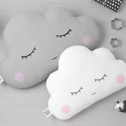 Cloud Nursery Decor, Kids Pillow Set, Throw Cushions For Baby Girl Newborn Gift Boy Room Crib Cot Infant Bed Twinkle Teepee Canopy Mint Pink - thumbnail 2