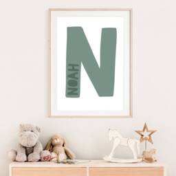 Boys Nursery Print, Name Blue Prints, Bedroom Playroom Wall Art, Art - thumbnail 2