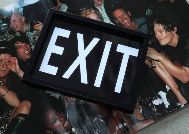 Exit Sign Print, Framed, Great Gift, Satin Cool Print - image 1