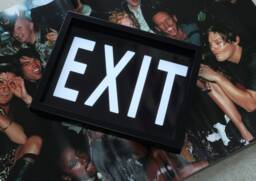 Exit Sign Print, Framed, Great Gift, Satin Cool Print - thumbnail 1