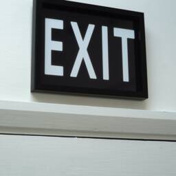 Exit Sign Print, Framed, Great Gift, Satin Cool Print - thumbnail 2
