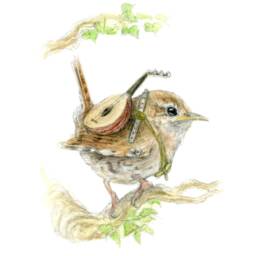The Troubadour - Woodland Characters Series, A5 Art Print - thumbnail 2