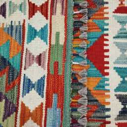 Tribal Rug, Handmade Artisan Afghan Turkish Scandinavian Navajo Bohemian Flatweave Wool Kilim Rug 156x96 cm - thumbnail 3