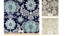 "Pair 25 Or 50"" Wide Rod Cafe Curtains Panels Drapes Magnolia Belmont Floral Damask 24 63 72 84 96 108"