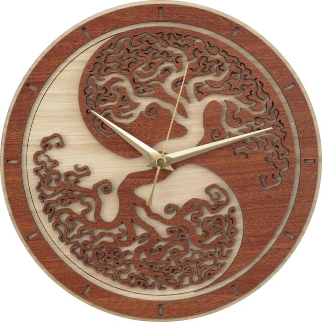Yin Yang Tree Of Life Clock in Wood - Limited Production - image 1