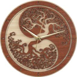 Yin Yang Tree Of Life Clock in Wood - Limited Production - thumbnail 1