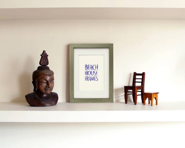 Farrow & Ball 298 Bancha Rustic Green Picture Frame A2, A3, A4, A5, 5x5, 6x6, 5x7, 6x8, 8x10, 11x14 - Photo Frames - image 1