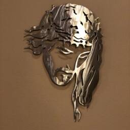 Jesus Face Metal Wall Art, Religious Home Decor, Made in Usa - thumbnail 2