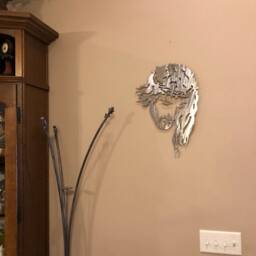 Jesus Face Metal Wall Art, Religious Home Decor, Made in Usa - thumbnail 3