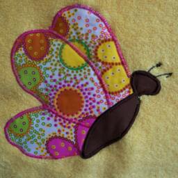 Butterfly Applique Towel - Colorful Plush Bath - 30x54 - thumbnail 3